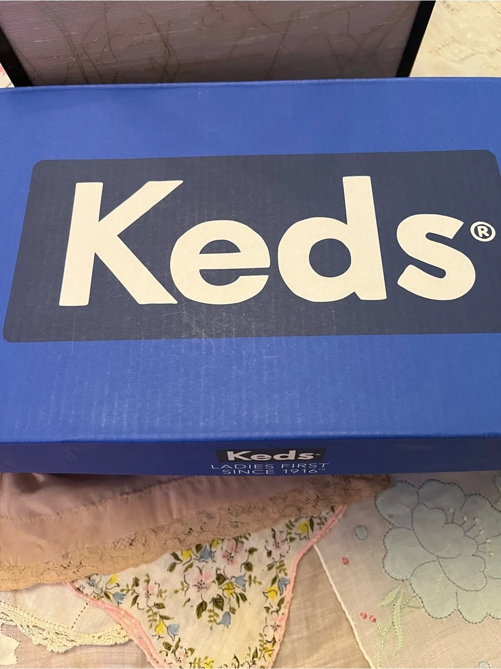 Keds Light Blue Canvas Sneakers with Red Insole